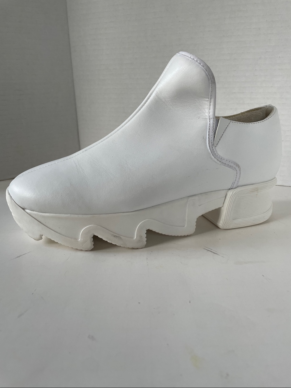 iRi NYC Made in Italy White Neoprene Slip On Platform Shoes Women